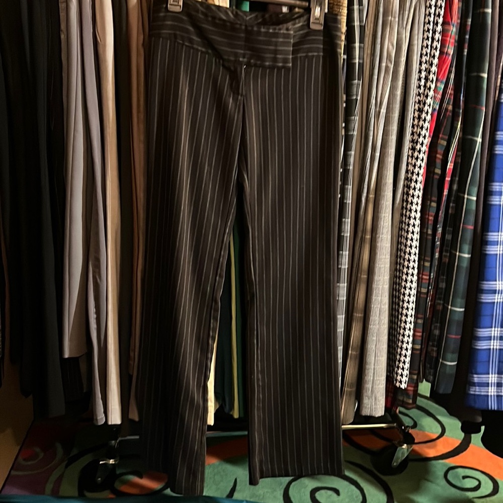 ✨ Charlotte Russe black pants with gray and red pinstripes